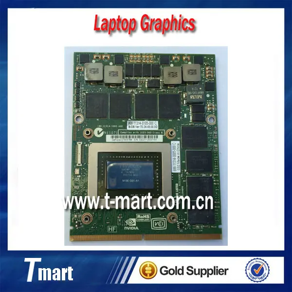 Оригинальный nVIDIA Geforce GTX 675 м 2 ГБ GDDR5 N13E-GS1-A1 графика видеокарта для DELL M17x R4 M18x R2 CN-0HXD3N