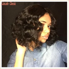 2016 New Arrival 7a Short Body Wave Bob Wig Human Hair Full Lace Wigs Brazilian Virgin Hair Bob Lace Wigs Full Lace Glueless Cap