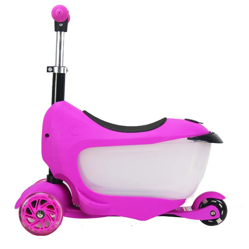 Free Shipping High quality colourful Storage bins scooter with three