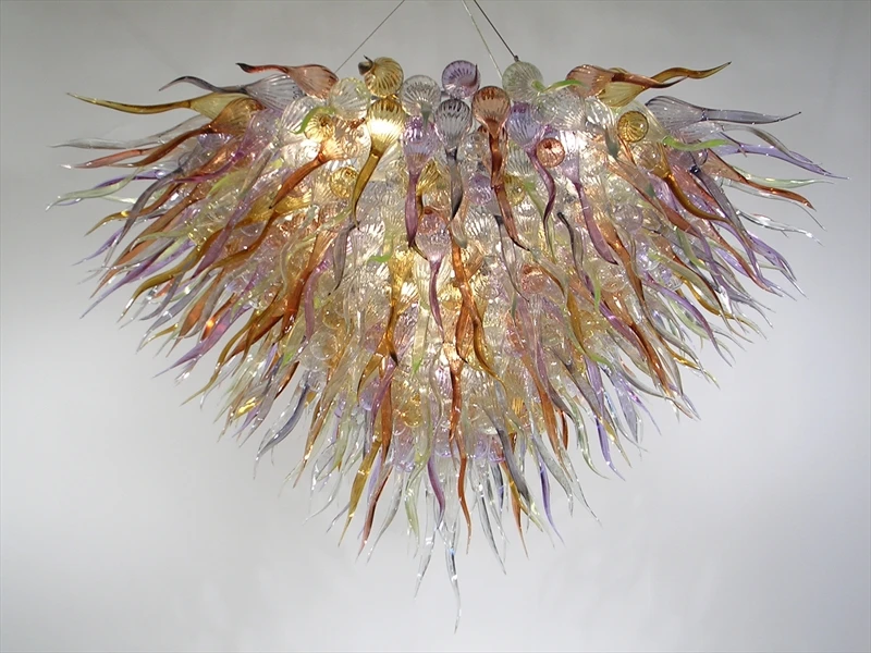Heart-shaped Hand Blown Glass Chandelier Lighting Crystal for Decoration