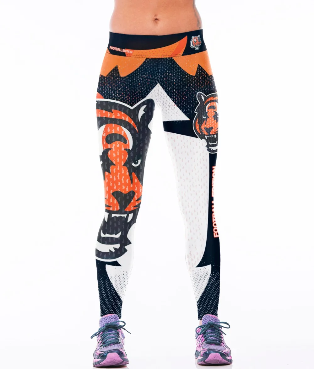 Harajuku 3D Orange Tiger Printed Sporting Fashion Leggings