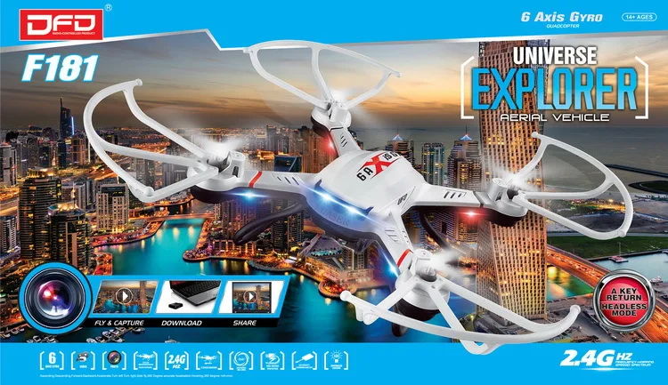 Дрон с камерой HD DFD F181 RC Quadcopter Pro с дополнительной камерой, игрушки с дистанционным управлением, дроны 5.0MP, один ключ, авто возврат FSWB