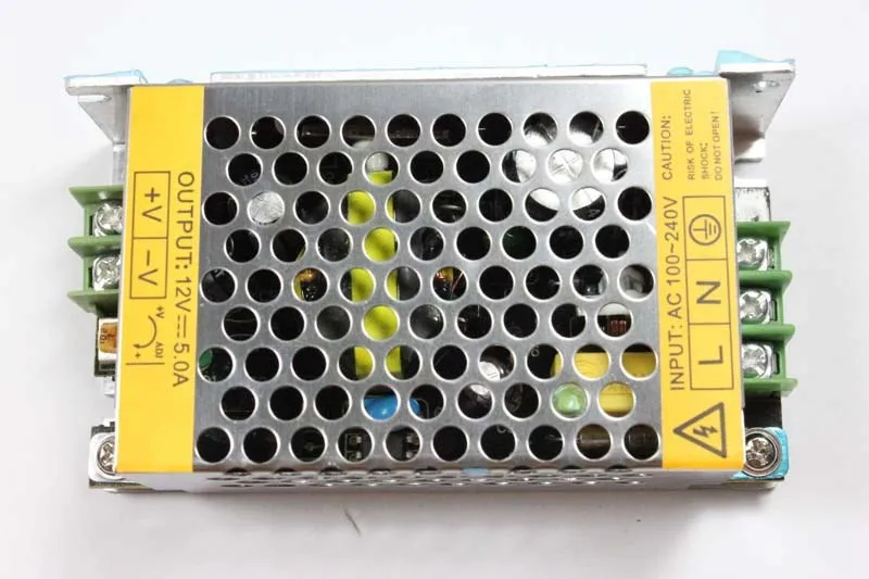 12 V 5A 60 W импульсный адаптер питания Светодиодные полосы света трансформатор
