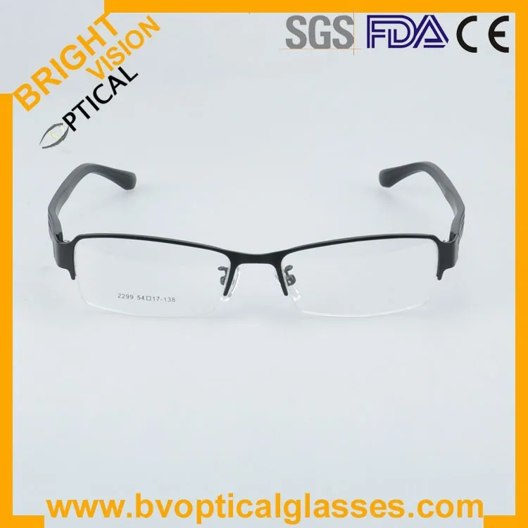 2299blackfront Factrory price half rim vintage optical frames eyewear glasses