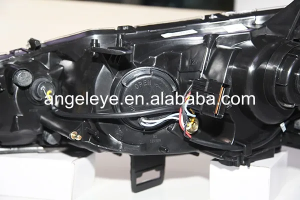 Для Mitsubishi для Lancer превышать 2008-2013 год LED Ангельские глазки фары черный Корпус yz