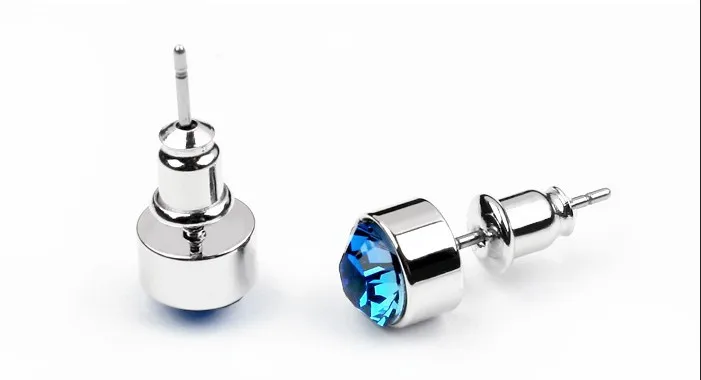 BeBella 7 мм круглые серьги-гвоздики с кристаллами для женщин кристаллы от Swarovski простой дизайн модные ювелирные изделия-гвоздики цветов