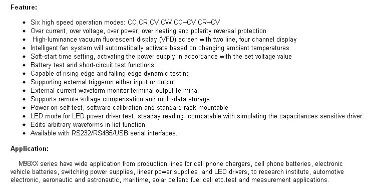Maynuo M9812(0-150 V/0-30A/300 W) программируемый светодиодный электронный M-9812 нагрузки постоянного тока