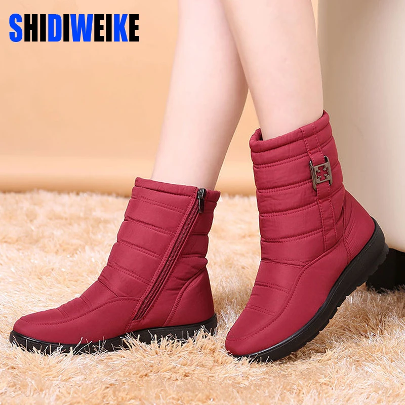 Botas de de marca para mujer, zapatos para antideslizantes, impermeables, flexibles, casuales, a la moda, talla grande, Invierno - AliExpress Calzado