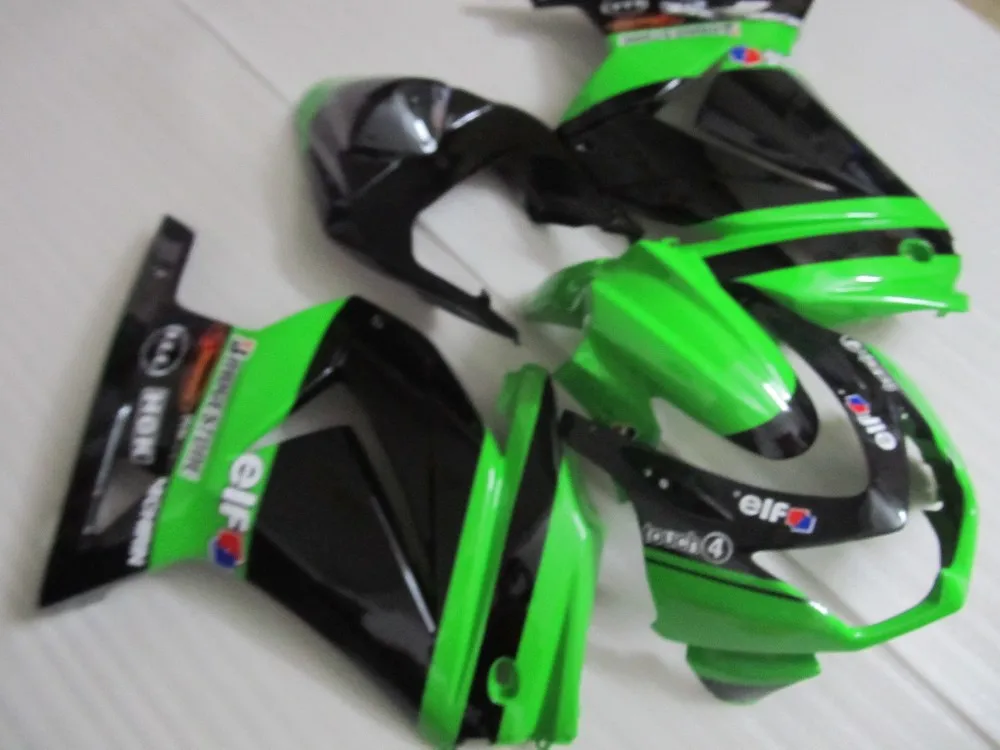 Мотоциклетный вставной обтекатель комплект для KAWASAKI Ninja ZX250R ZX-250R 2008 2012 ZX 250R EX250 08 09 10 11 12 зелено-черные обтекатели комплект