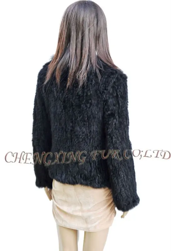 CX-G-A-95A, зима,, супер качество, ручная вязка, натуральный мех кролика, модное пальто для женщин