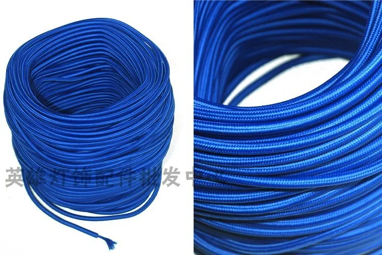 5 м Винтаж кабель 2*0.75 текстильной ткани Электрический провод DIY подвесной светильник Электрический кабель плетеный кабель питания шнур