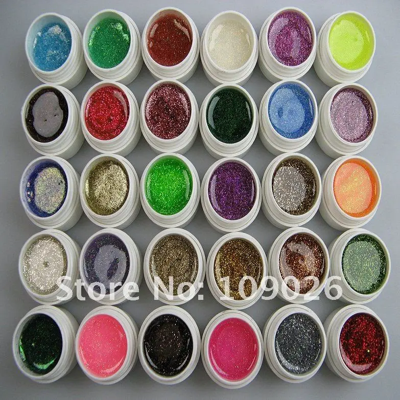 30 Темно-блеск цвета UV гель акриловая Ложные Nail порошок NA823