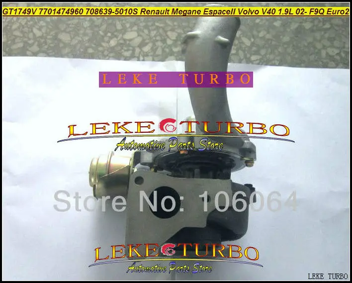 GT1749V 708639-5010 S 8200110519 8200110519A 8200381645 8200369581 7711135749 7701474960 7701477263 Turbo для Renault F9Q 1.9L