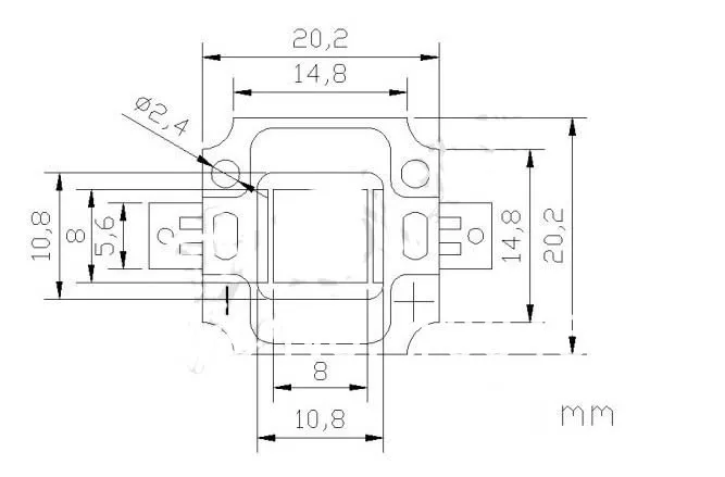 Комплект из 2 предметов, 10W актиничный Гибридный 3 УФ 395-405NM+ 6 Королевский синий 445NM высокое Мощность светодиодный свет 9-11V 900-1000mA