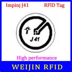 UHF RFID тег Impinj J41 сухая инкрустация 915 МГц 900 МГц 868 МГц 860-960 МГц EPCC1G2 ISO18000-6C смарт-карта Пассивная RFID метки этикетка