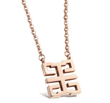 

Vacuum Plating 18 K Rose Gold High-grade Necklace Love Gift Festive Auspicious