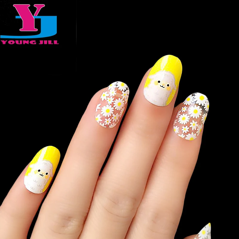 Buy New Arrive Cute Flower Design Fake Nail Tips High