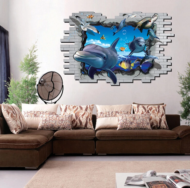 3d Under The Sea Wall Sticker For Bedroom Rooms Seaworld