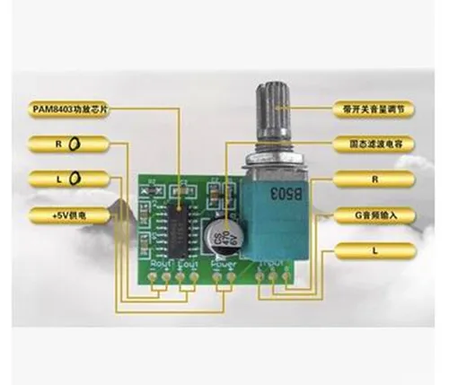 PAM84035V цифровой/маленький усилитель класса D/с переключателем потенциометра/электронный компонент