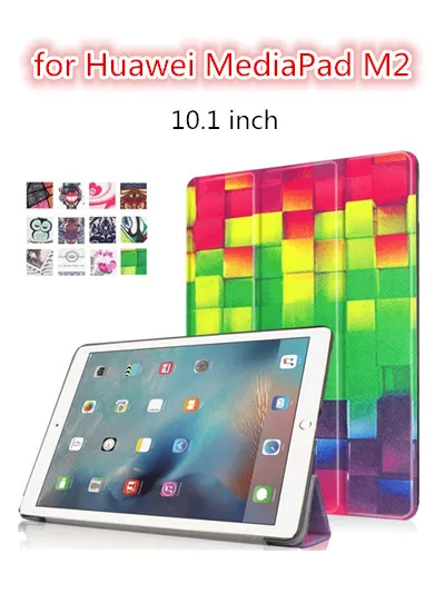 

hot selling Mediapad M2 Tablet Cases colorfull print pu Leather Case for Huawei MediaPad M2 M2-A01W M2-A01L M2 10.1 inch Case
