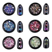 3D Arte Do Prego Quente Cristais Pedrinhas Acrílico Dicas Decoração Manicure Roda DIY sp0077(China)