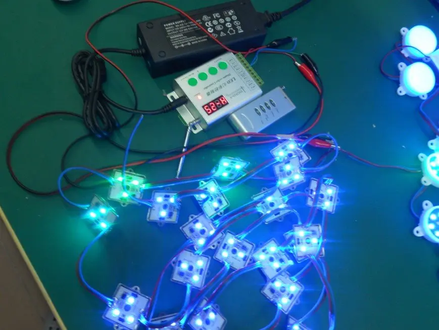 СВЕТОДИОДНЫЙ цифровой модуль, WS2811IC 5050 3 светодиодный S; вход DC12V, водонепроницаемый, 20 шт