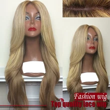 New Arrive Cheap Price Wave Wigs 180% Density Synthetic Lace Front Wigs Three Tone Color Heat Resistant Synthetic Hair Wigs