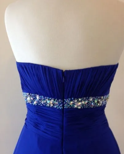 Бесплатная доставка Новая мода 2018 Макси vestido formales Длинные платье для выпускного вечера Кристалл Королевский Синий Выпускные платья