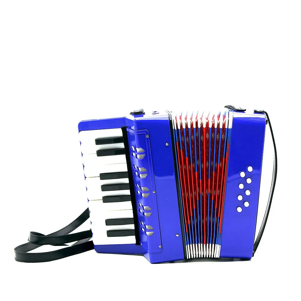 Горячее предложение! Распродажа! Высококачественный Мини 17-Key 8 басовый аккордеон обучающий музыкальный инструмент для детей синий