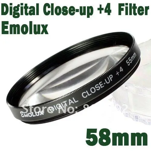 Emolux 58 мм+ 4 крупным планом Камера эффект оптический Стекло фильтр объектива