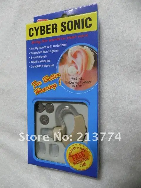 DHL 100 шт./лот Горячая CYBER SONIC слуховой аппарат невидимым слуховой аппарат ITE heaing усилитель звука Усиление голоса