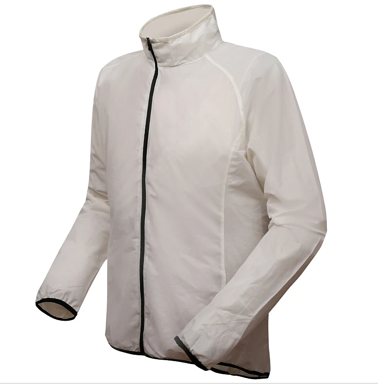 Breathable material white cycling jacket men's women's universal sport
