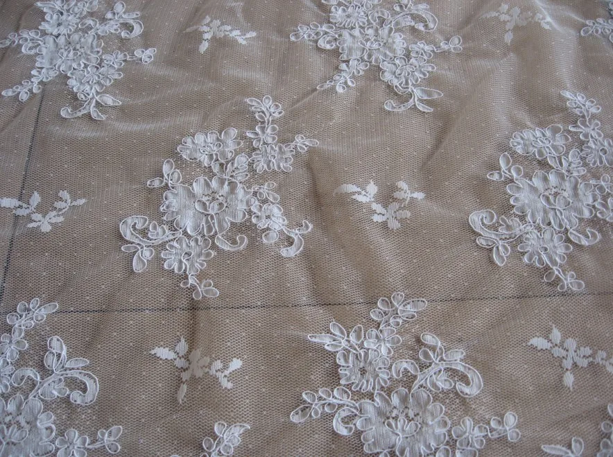 Дизайн Французский кружевной ткани, французское кружево для невест Шантильи кружевной ткани, 15 ярдов/партия