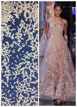

Best selling CiCi-51608 new wedding tulle lace embroidery french net lace fabric 5 yards per piece