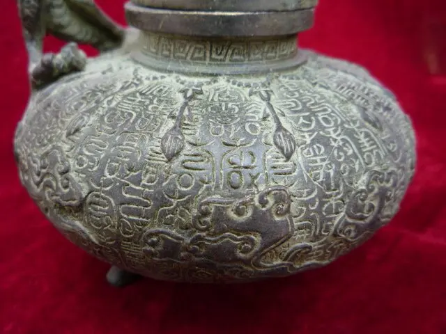 Коллекционная династия Мин (xuan de1426-1438) бронзовый дракон ладан \ курильщик, украшение, бесплатная доставка