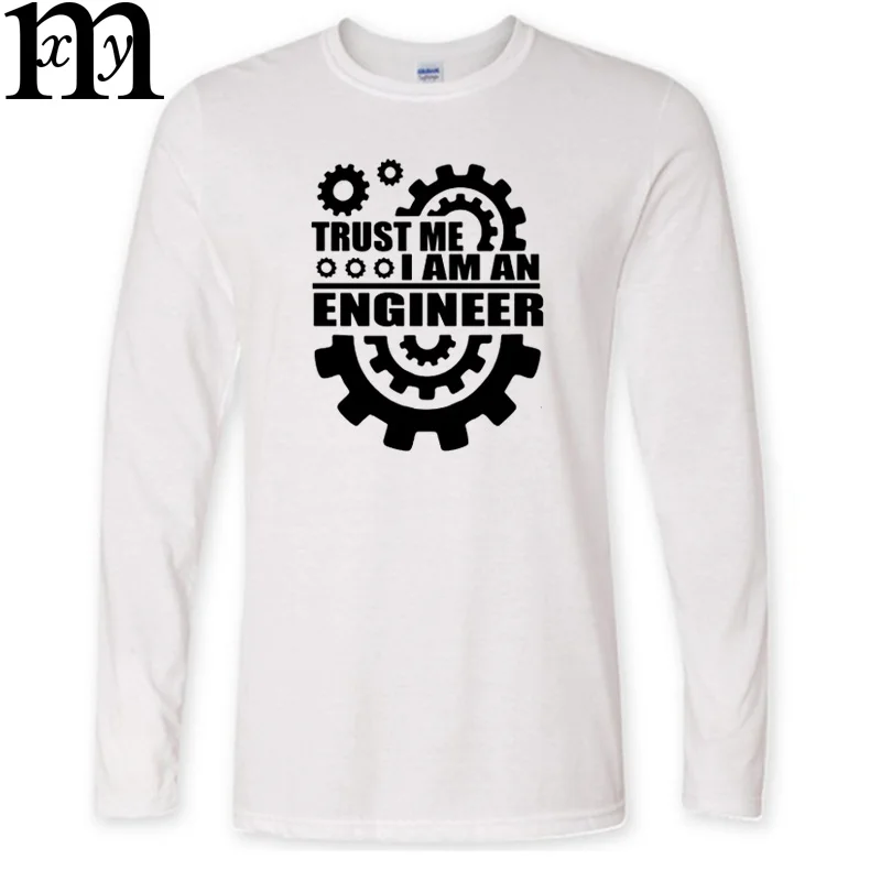 Новая модная футболка в стиле «I AM AN ENGINEER FOR LIFE» Хлопковая мужская футболка с рисунком на осень и зиму повседневные футболки - Цвет: 5