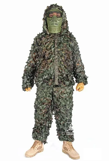 SHANSAI бионические маскировочные костюмы листья полосы камуфляж охотничий костюм Recon фотографирование военный