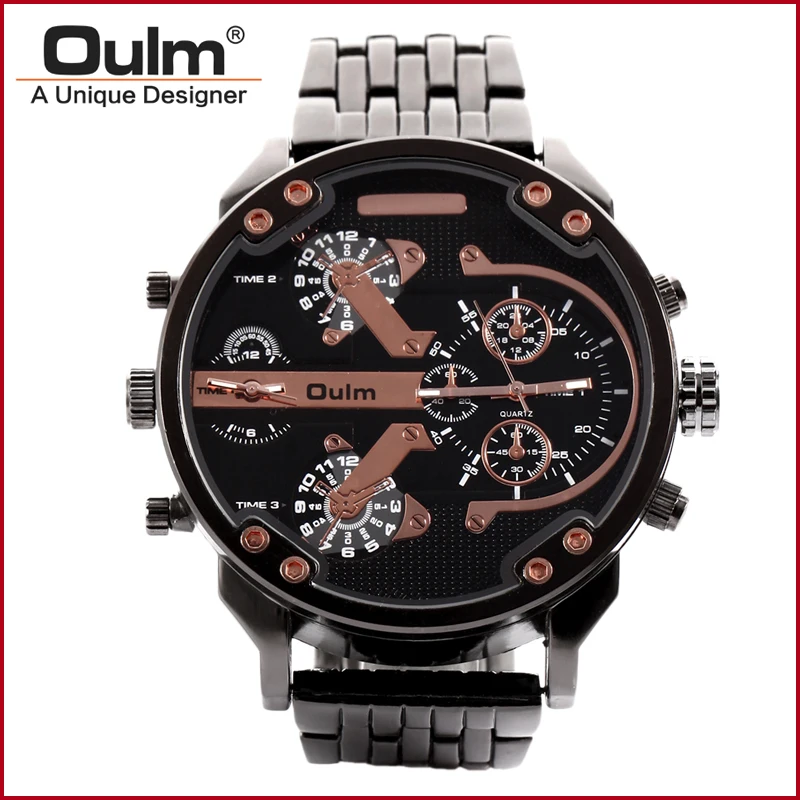 

Man Wristwatch China Manufacturer Oulm Brand Quartz Watches Men Watch Men Big Dial Analog Dial Display New with tags HT3548