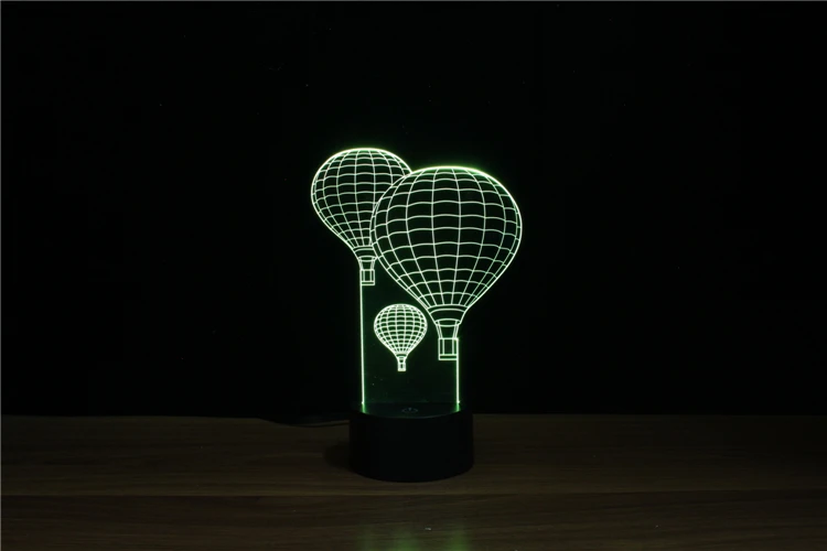 Christmas Decorations for Home Tourism Souvenir 3D Led Night Light Fire Balloon Shape Christmas Gift YJM-2945