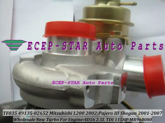 TF035 49135-02652 MR968080 Turbo Turbocharger For Mitsubishi L200 2002 Pajero III Shogun 2001-2007 115HP 4D56 2.5L TDI (2)