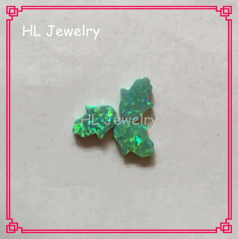 Оптовая продажа бусин Hill-san Lotus 8*10 мм искусственный опал Green Fire Opal Fatima Hamsa |