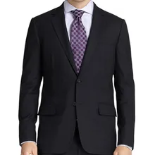 Индивидуальный заказ мужской смокинг, пиджак черные свадебные Костюмы на двух пуговицах жениха костюм шлица сзади дешевые Костюмы для жениха мужской костюм casamento