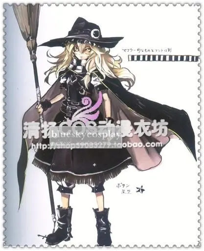 Костюм для костюмированной вечеринки в стиле «Touhou Project Marisa Kirisame» любого размера на Хэллоуин