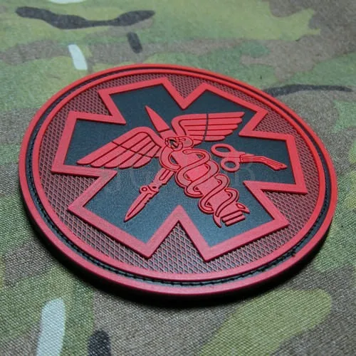 Красный DEVGRU медицинская помощь военные тактические мораль 3D ПВХ патч значки PB541