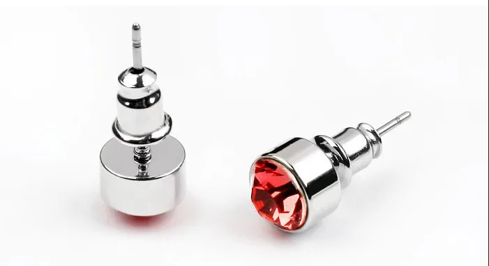 BeBella 7 мм круглые серьги-гвоздики с кристаллами для женщин кристаллы от Swarovski простой дизайн модные ювелирные изделия-гвоздики цветов
