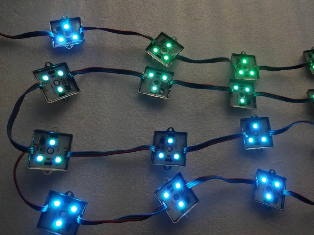 20 штук DC12V WS2811 светодиодный пиксельный модульный, 0,72 W; IP68; 3 шт. 5050 SMD RGB светодиодный