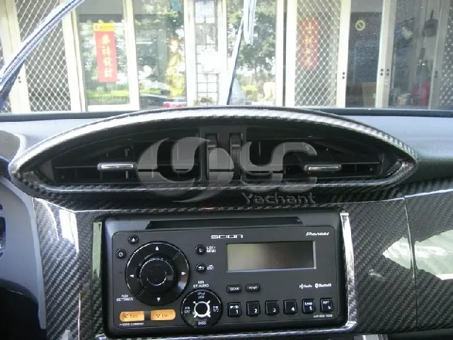 Сухой углерода Кондиционер Vent Surround Обложка 3 шт. подходит для Toyota GT86 FT86 ZN6 FR-S BRZ ZC6