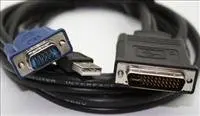 Бесплатная доставка + высокое качество + 30 + 5 Булавки dvi до 15 Булавки VGA M/M + кабель USB для crt ЖК-дисплей PC