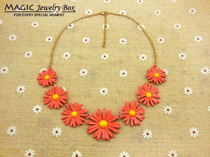 Модный летний Стиль Золотая цепь цветочное ожерелье s Collier женское роскошное Брендовое колье ожерелье ювелирные изделия ожерелья