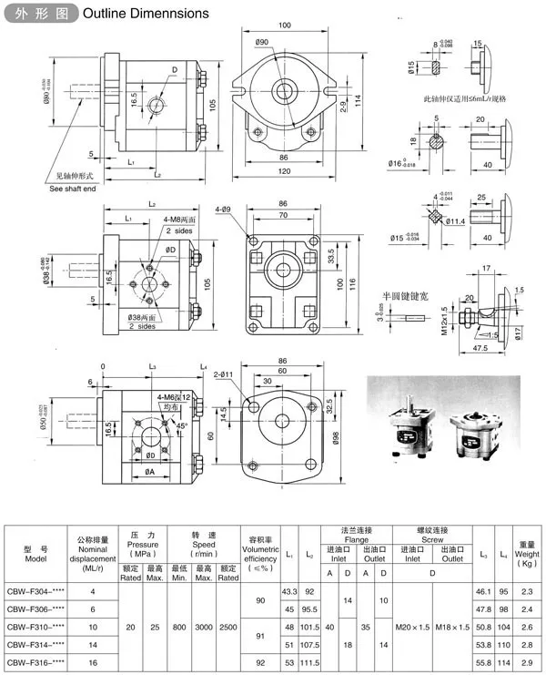 Гидравлический насос CBW-F306 высокое давление масляный Насос Шестеренчатый насос